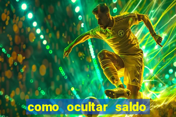 como ocultar saldo na betfair